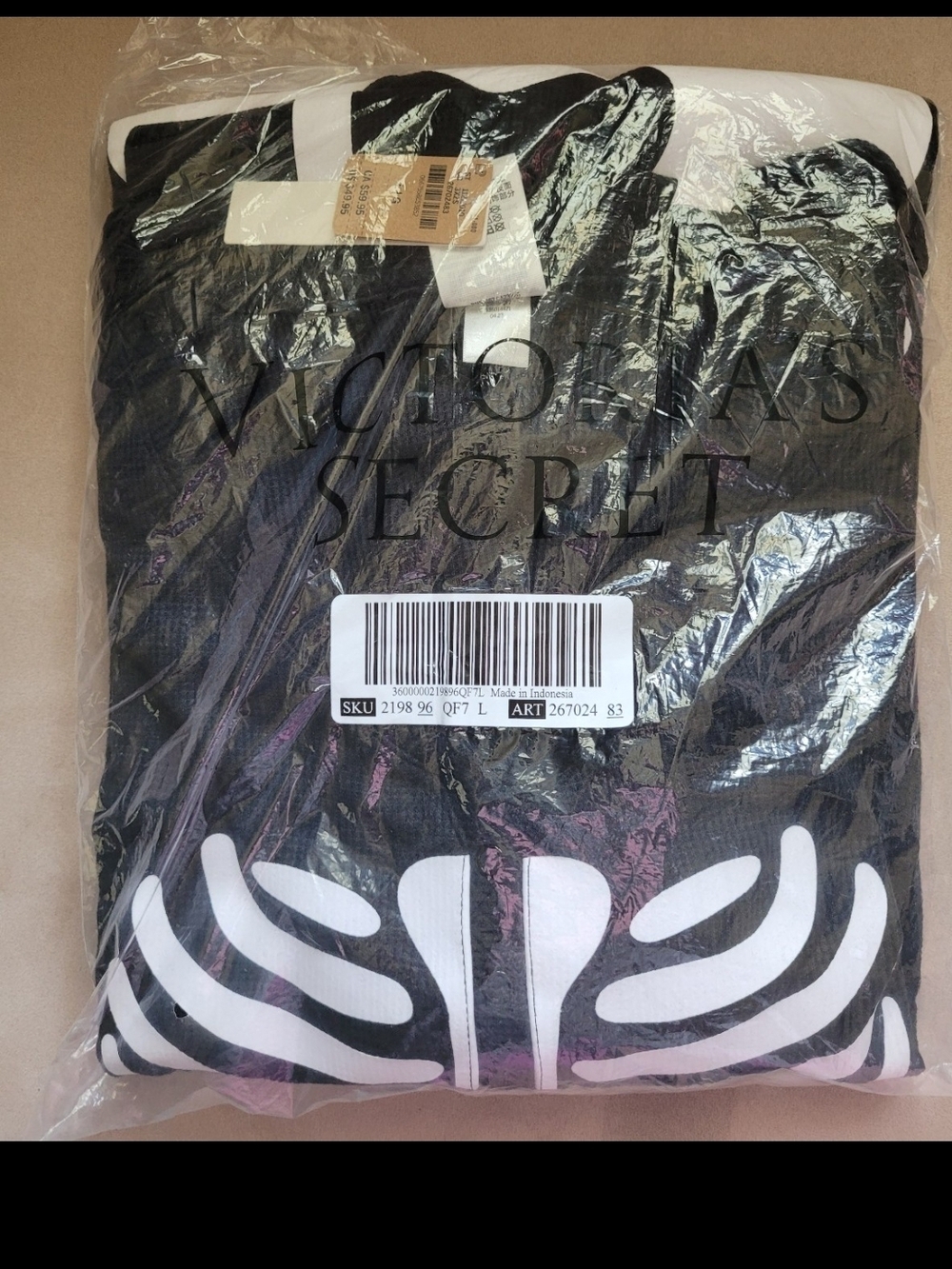 PINK Victoria's Secret Black SKELETON ONSIE